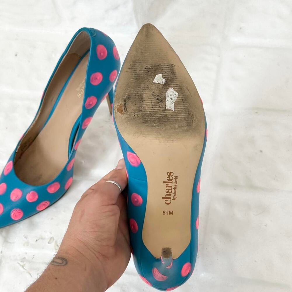 Y2K polka dot stiletto heels - Picture 7 of 8